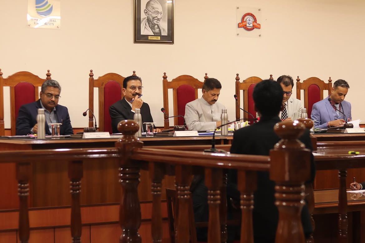 Law College Dehradun Moot Court Bench in Session